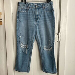 Old Navy Distressed Straight Leg Jeans
